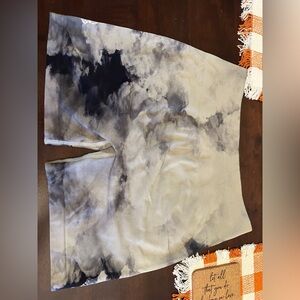 Darc Sport Cloud Pattern Athletic Shorts - Black and Gray